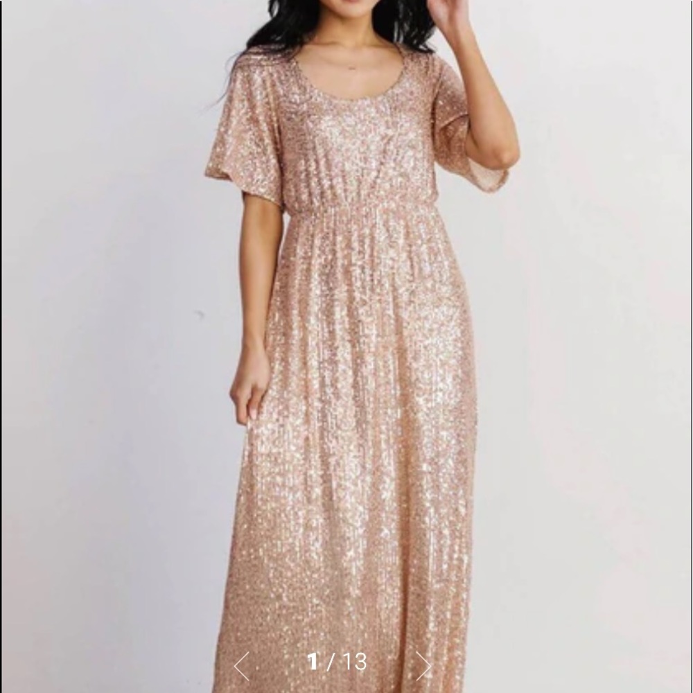 Baltic Born rose gold sequin dress. New with tag. Size XXL